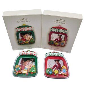 Hallmark Keepsake I Love Grandma Grandpa Christmas Tree Ornament Magnet 2008